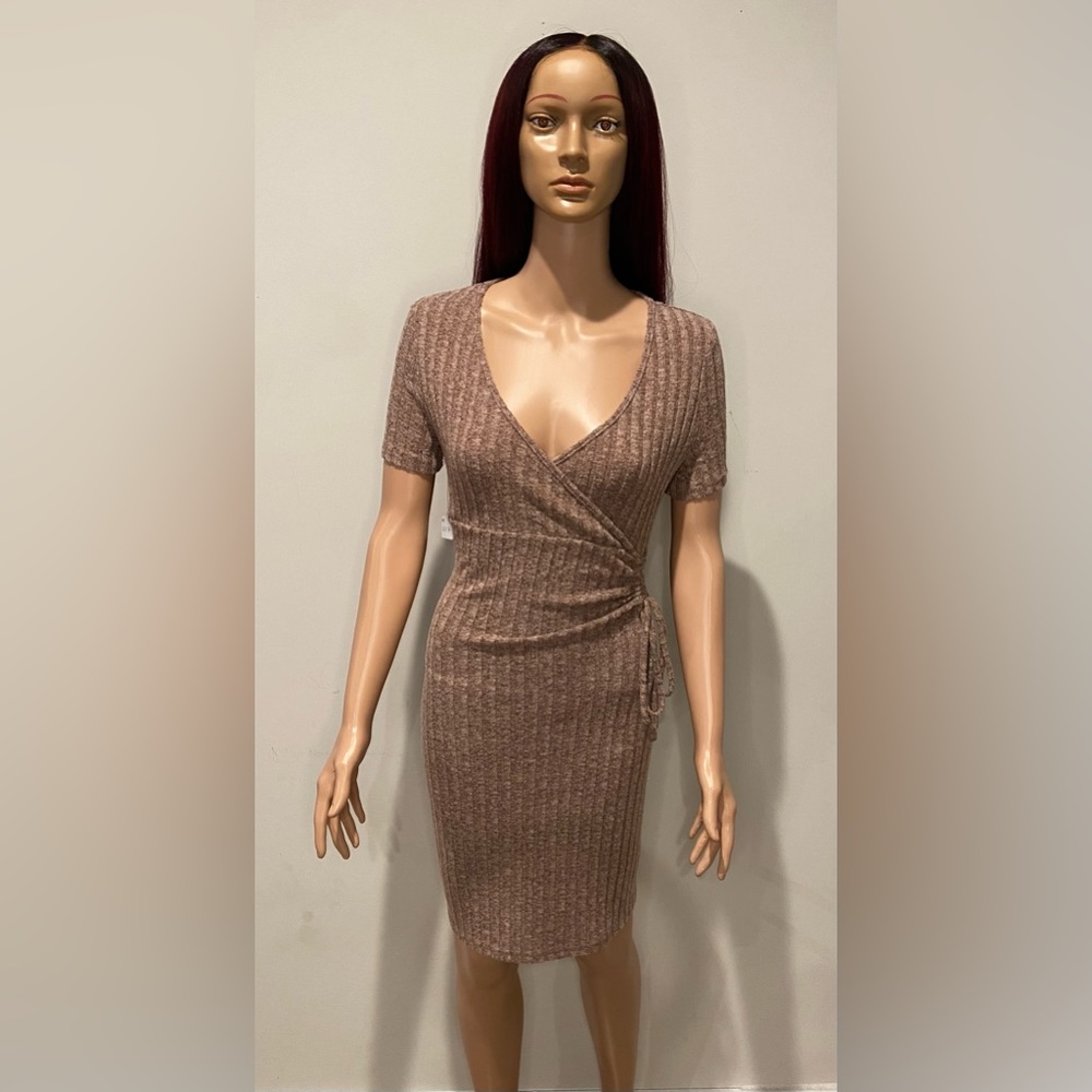 Mid Length Tan Dress